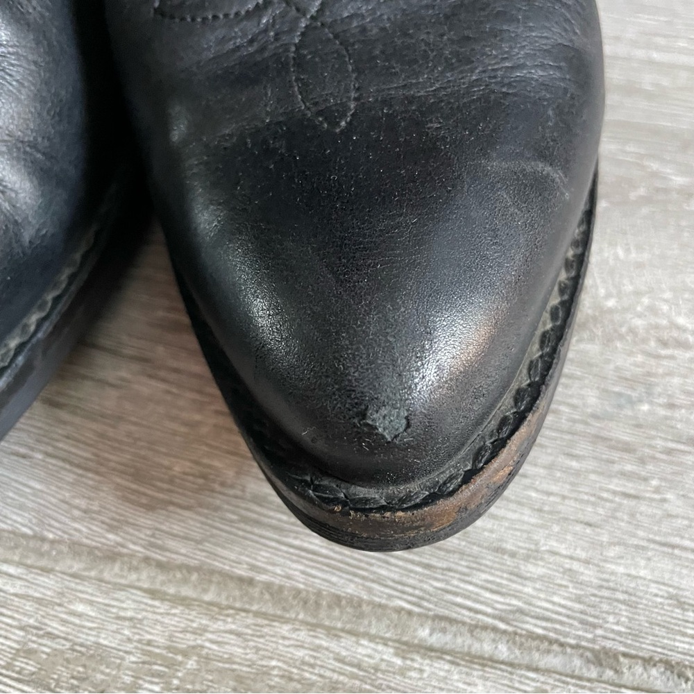 Black Leather Western Boots - Picture 6 of 15